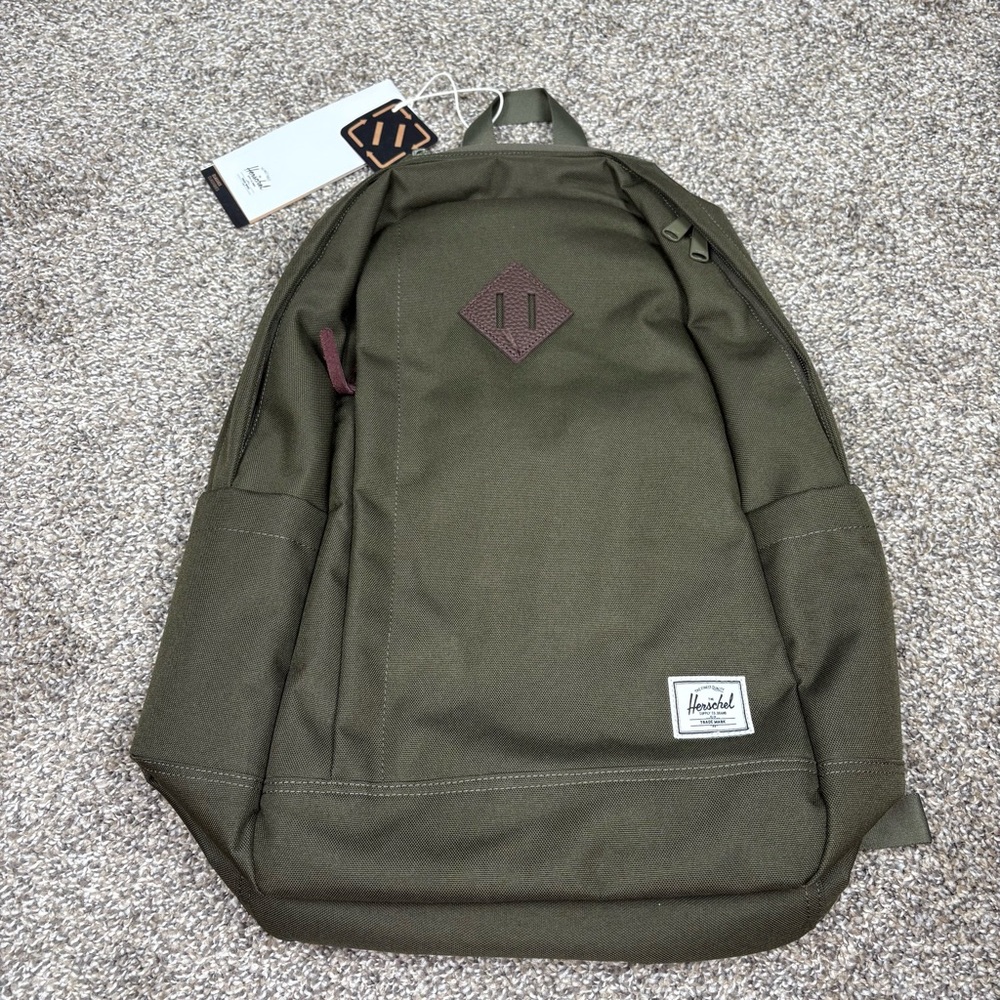 NEW Hershel Supply Co. Seymour Backpack Green School College Travel Books